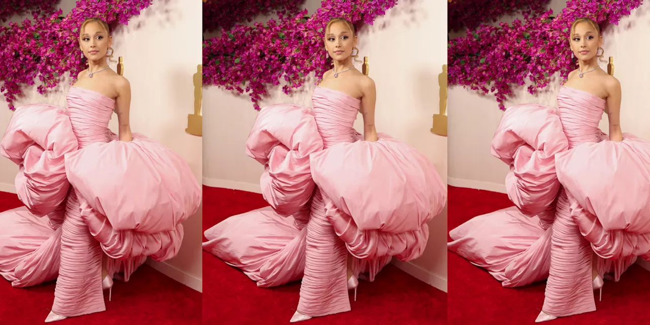 Ariana Grande Channels Glinda in a Pink Bubble Dress at the 2024 Oscars