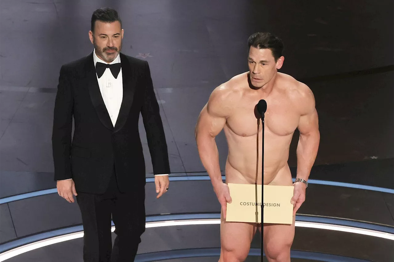 Naked John Cena pays tribute to 50th anniversary of Oscars streaker