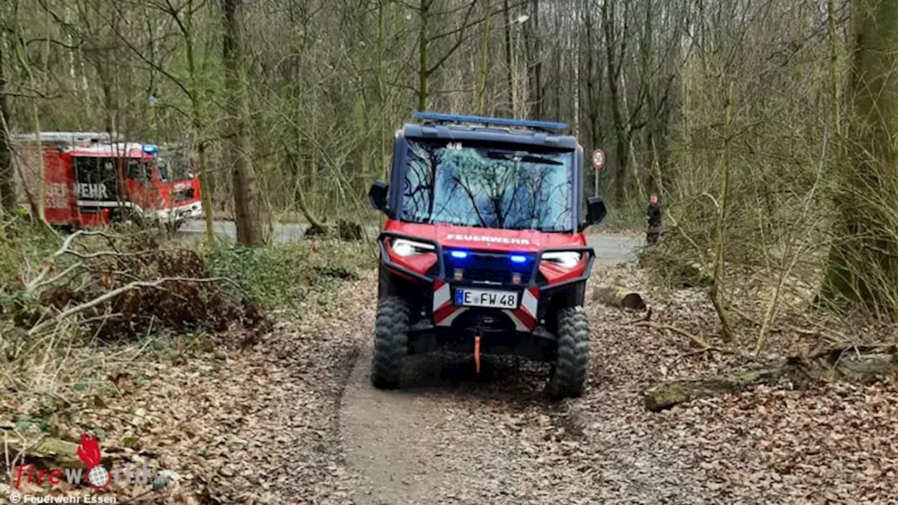 D: Verletzte Person im Wald → erster Einsatz des neuen ATV der Feuerwehr Essen