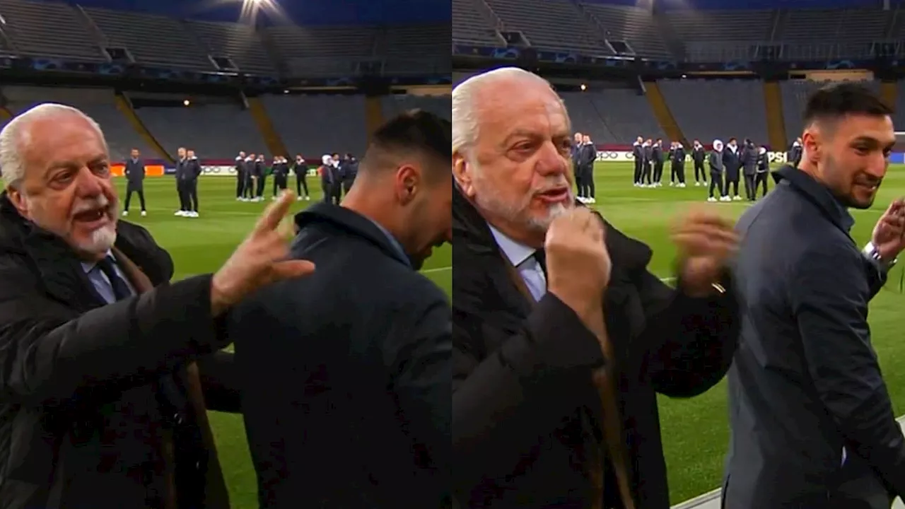 De Laurentiis interrompe l'intervista di Politano a Sky Sport: 'Con voi non può parlare'