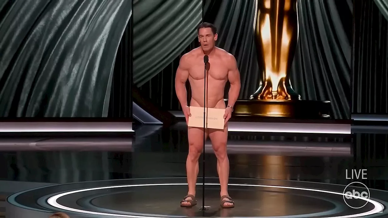 John Cena entrega uno de los Premios Oscar 2024 totalmente desnudo