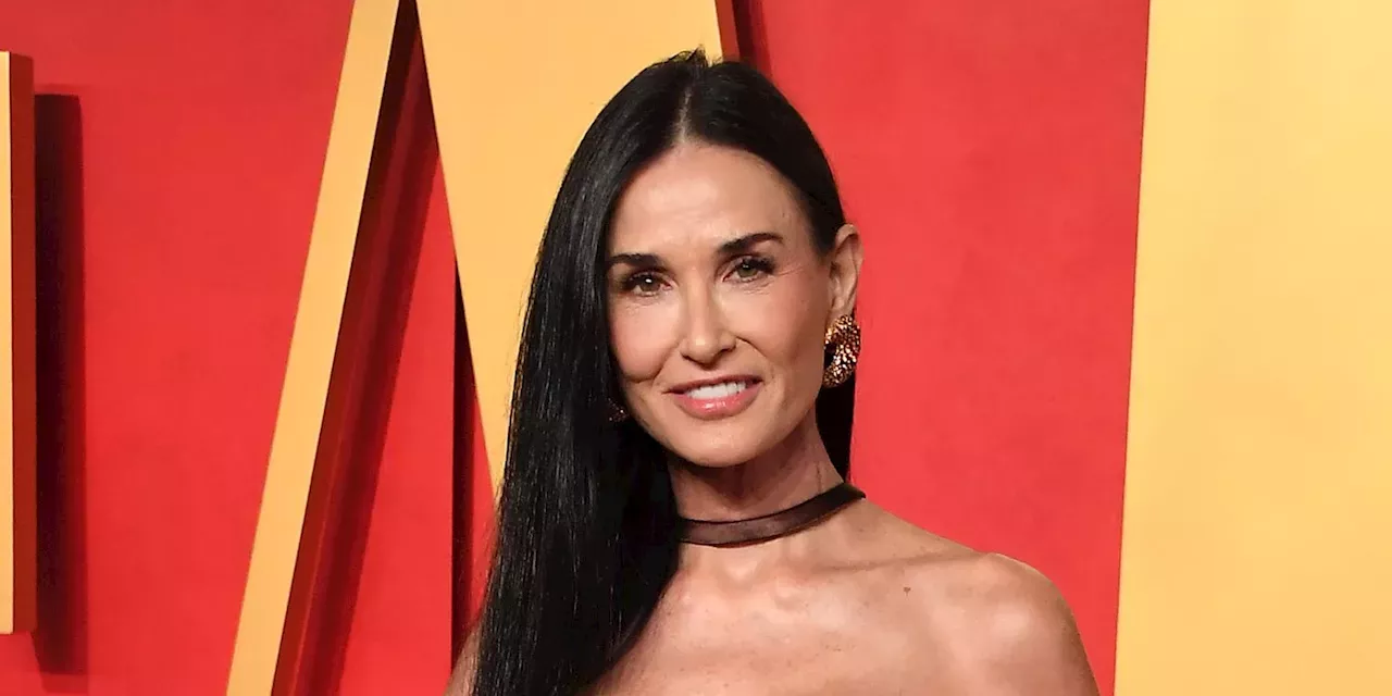 Demi Moore’s Plunging CutOut Dress at the 2024 Oscars AfterParty Was