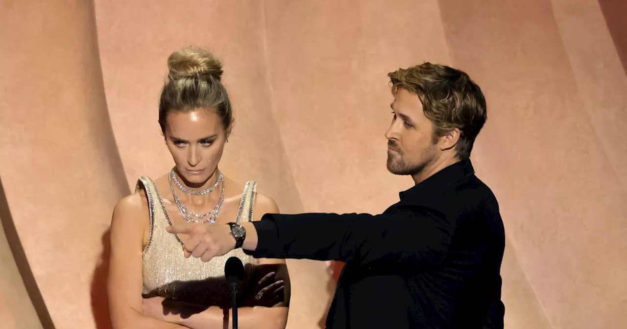 Ryan Gosling Takes Swipe at Barbie Rivals Oppenheimer at Oscars