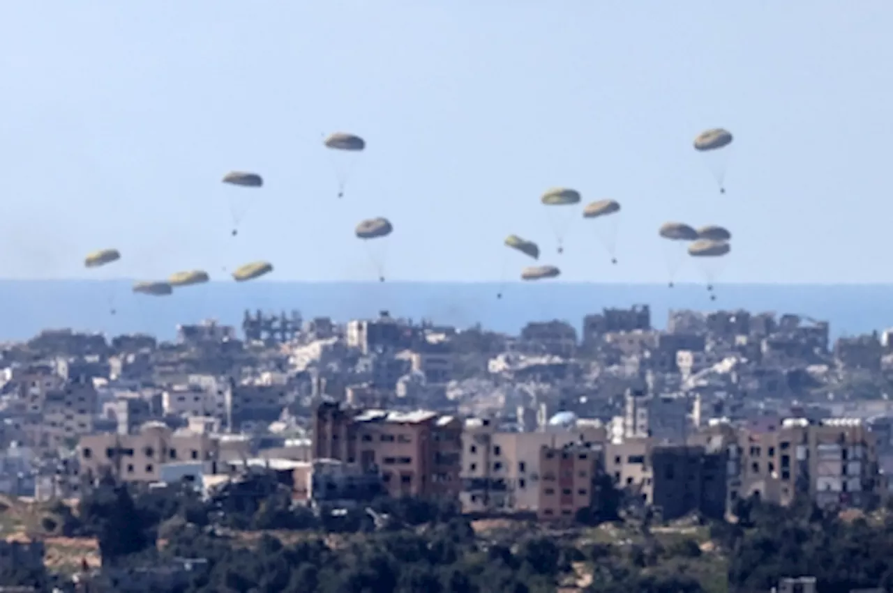 Military aircraft from five countries drop aid over Gaza