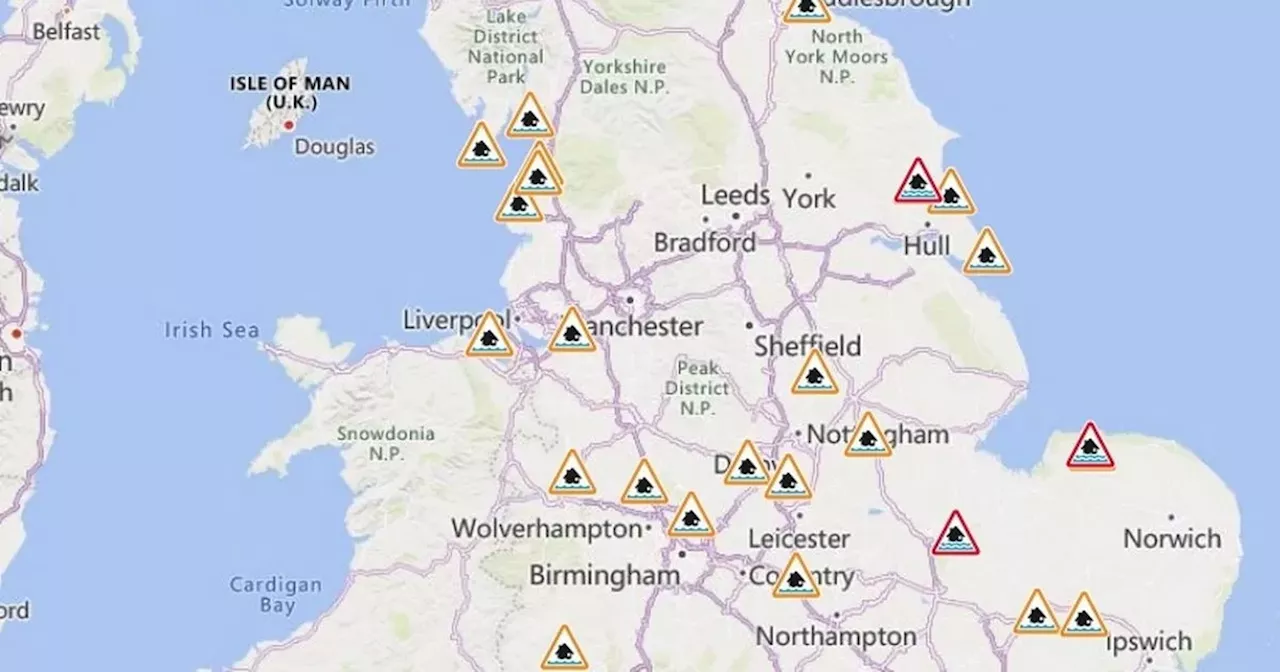 Urgent flood warnings issued across UK