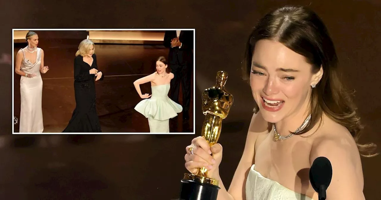 Emma Stone Suffers Wardrobe Malfunction While Accepting Best Actress Oscar