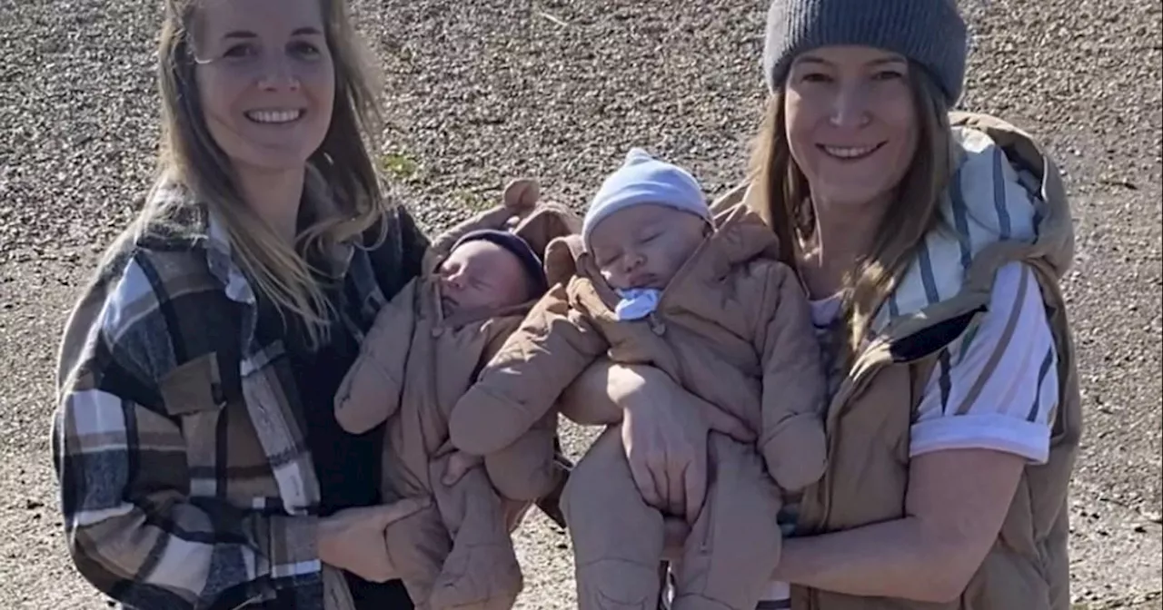 Lesbian couple make UK history by giving birth to each other's babies