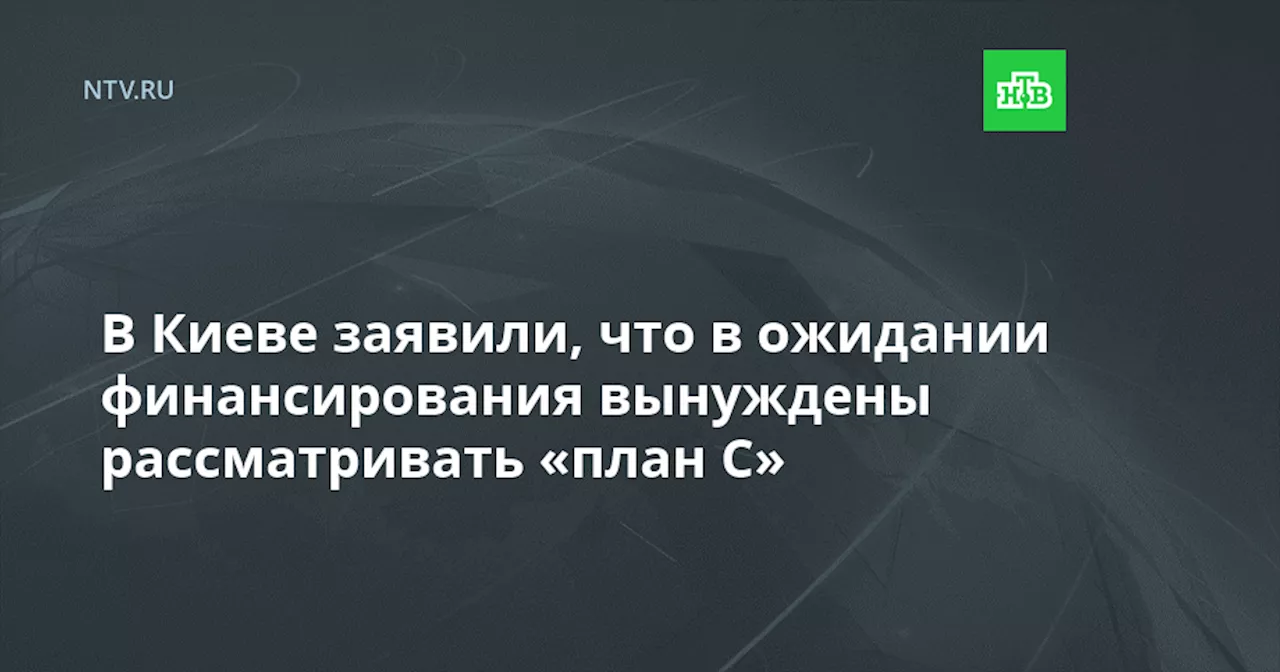 В Киеве заявили, что в ожидании финансирования вынуждены рассматривать «план C»