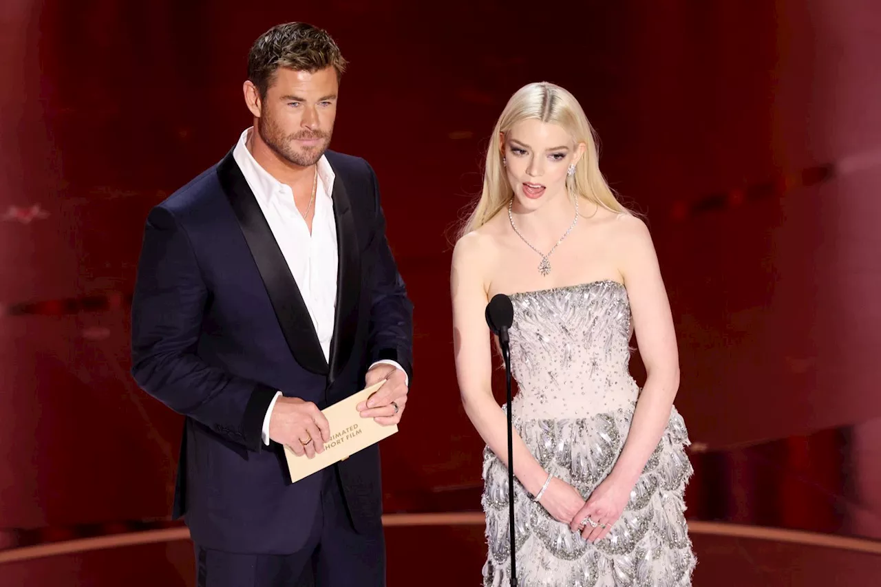 Furiosa Stars Anya Taylor-Joy and Chris Hemsworth Present Together at Oscars 2024