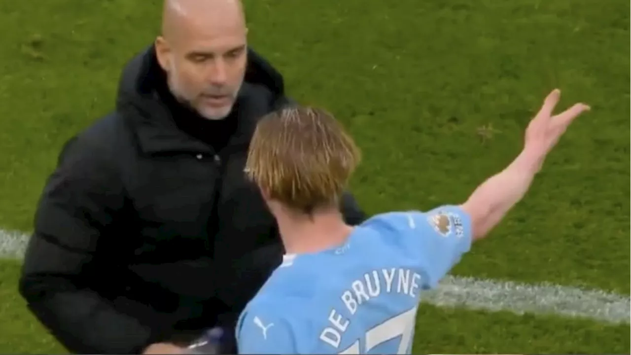 Kevin De Bruyne 'estalla' contra Pep Guardiola tras salir de cambio ante Liverpool