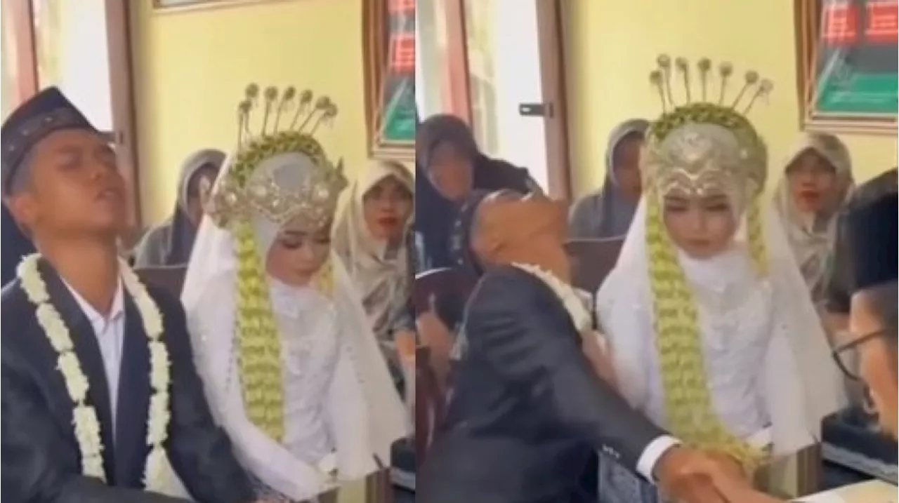 Momen Pengantin Pria Pingsan Saat Akad Nikah, Ekspresi Si Wanita Disorot: Dia Pikir Akting Mungkin