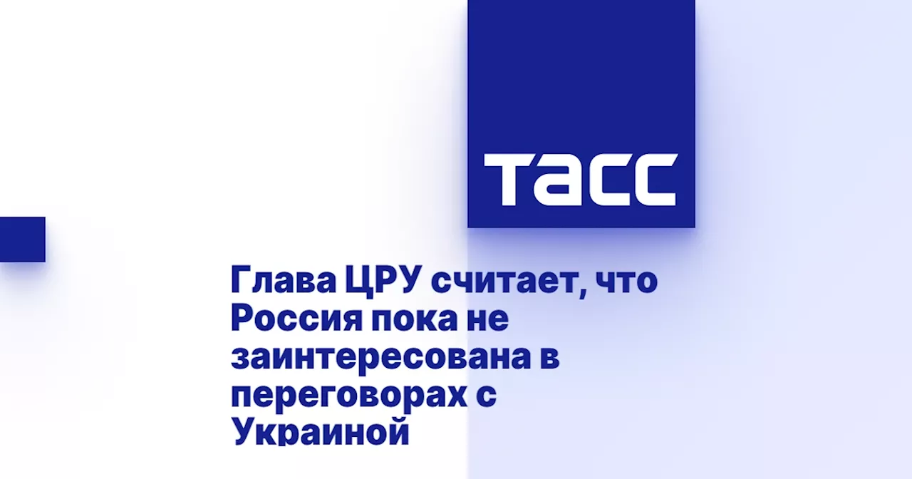 Глава ЦРУ считает, что Россия пока не заинтересована в переговорах с Украиной