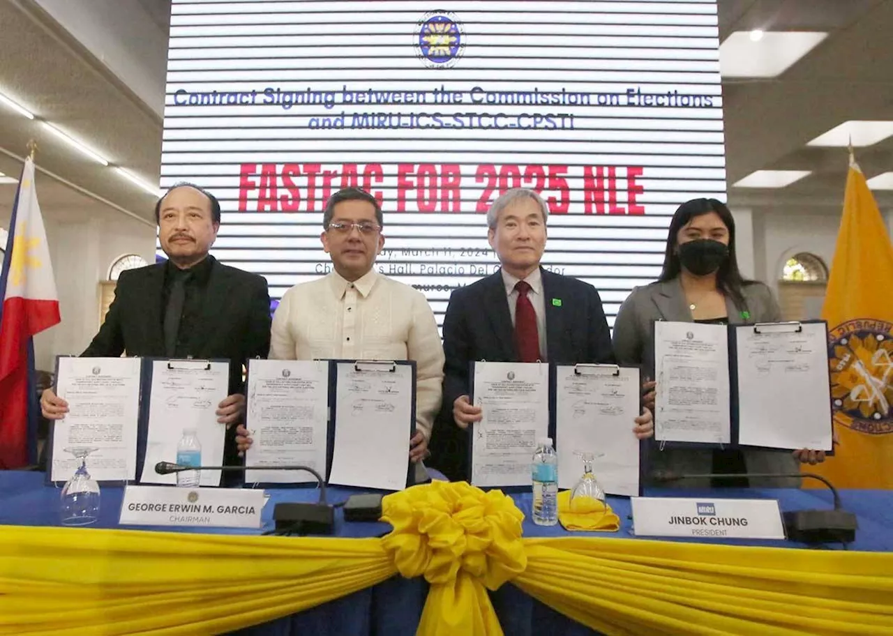 Comelec signs P18B contract for automated counting machines