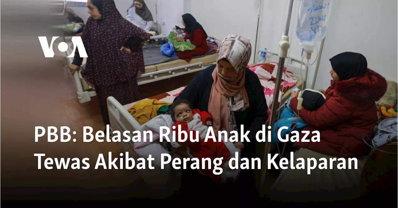 PBB: Belasan Ribu Anak di Gaza Tewas Akibat Perang dan Kelaparan