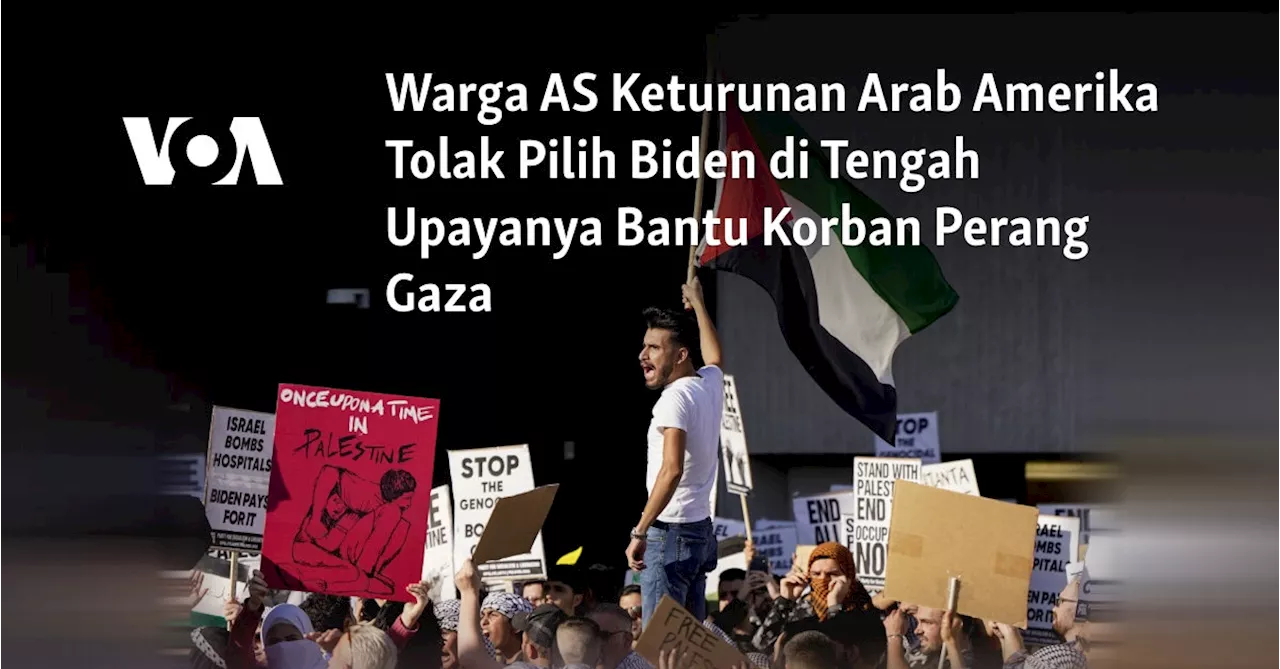 Warga AS Keturunan Arab Amerika Tolak Pilih Biden di Tengah Upayanya Bantu Korban Perang Gaza