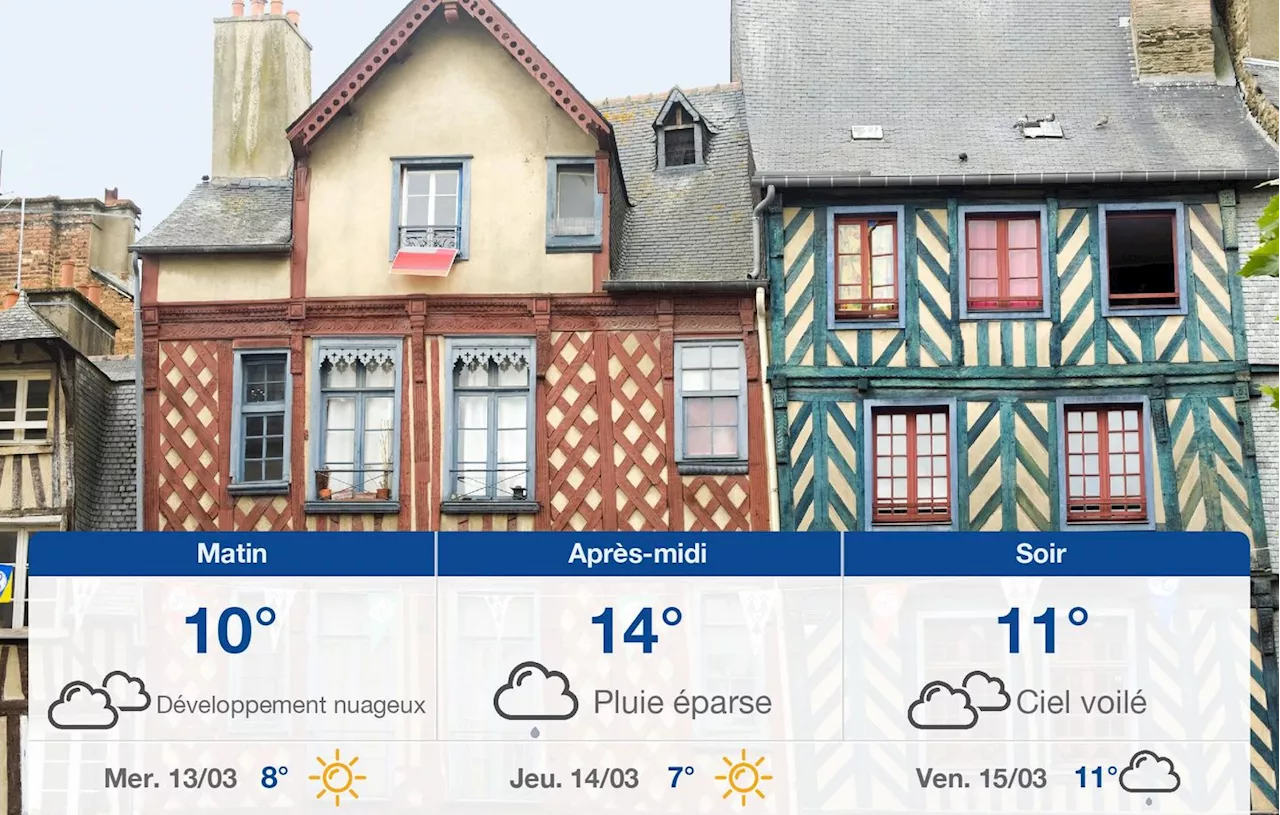 Météo Rennes: prévisions du mardi 12 mars 2024