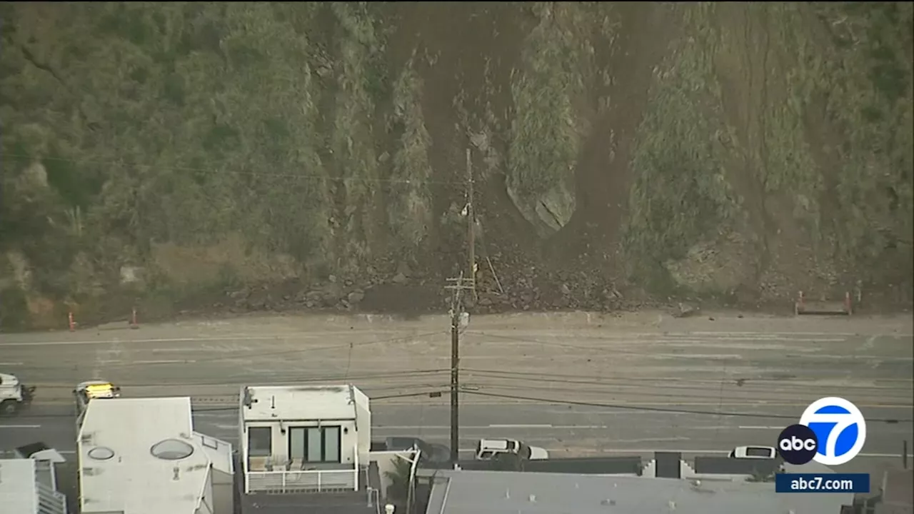 Rockslide Shuts Down Pacific Coast Highway in Malibu