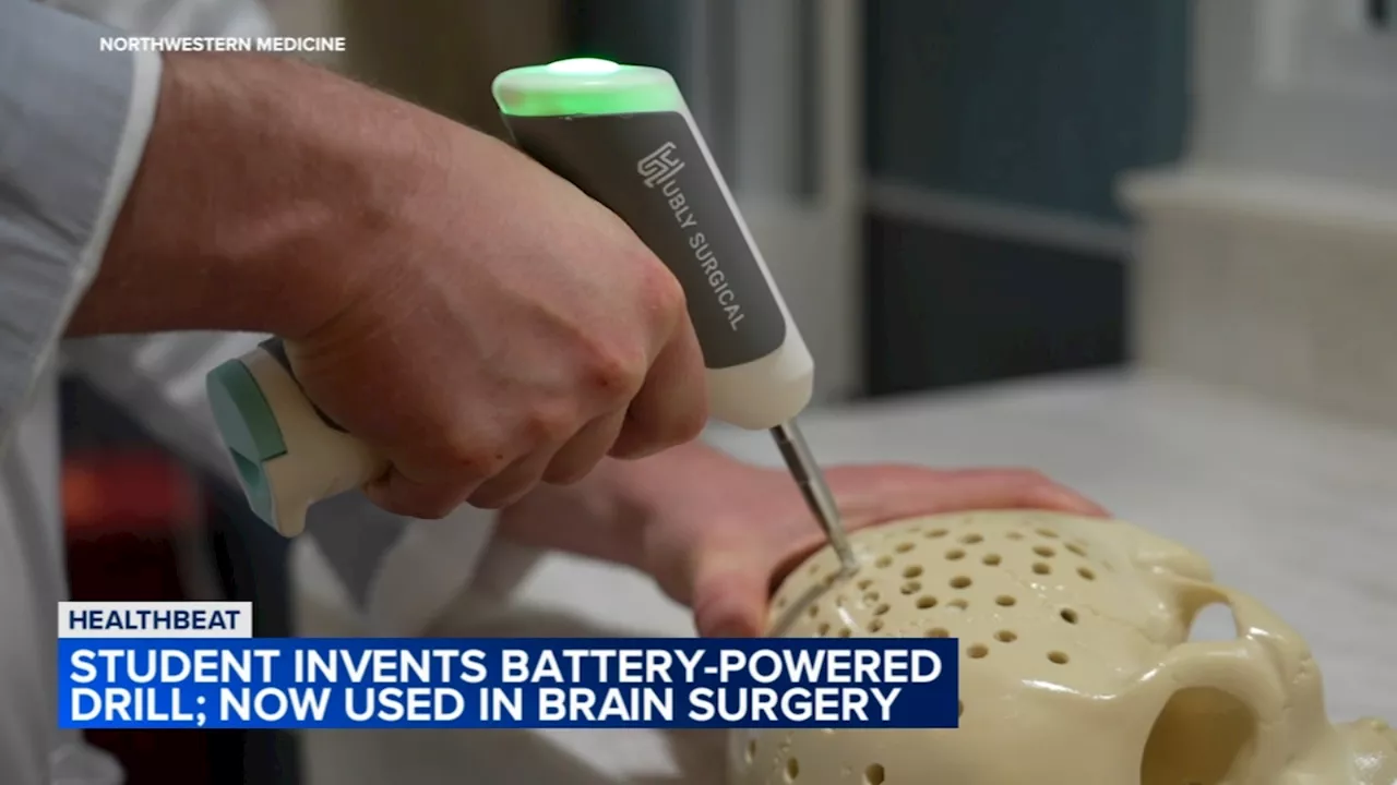 Battery-powered brain drill used in first surgery by Northwestern Medicine doctor