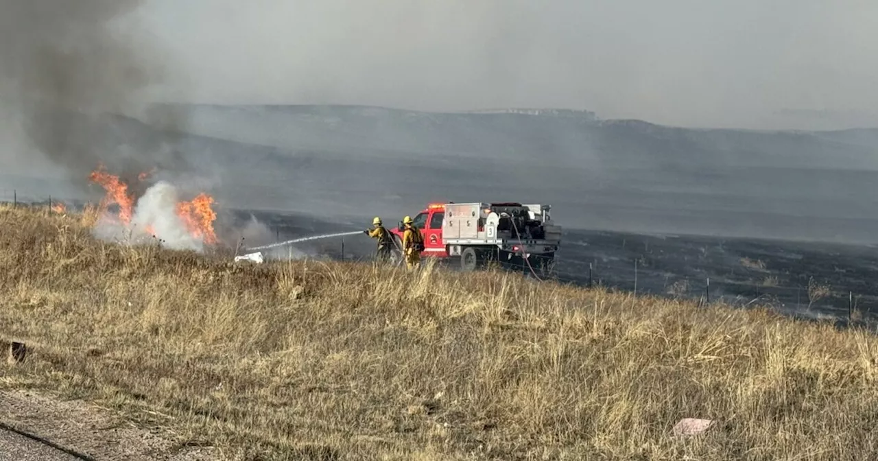 Smoke visible from fires on the east side of Colorado Springs Sunday afternoon, fire perimeter established