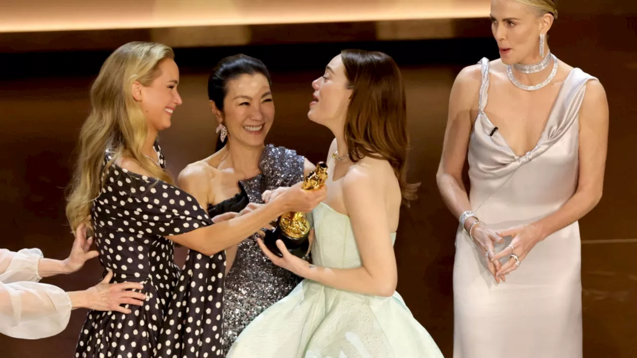 Michelle Yeoh Explains Why She Handed Emma Stone's Trophy to Jennifer Lawrence at 2024 Oscars