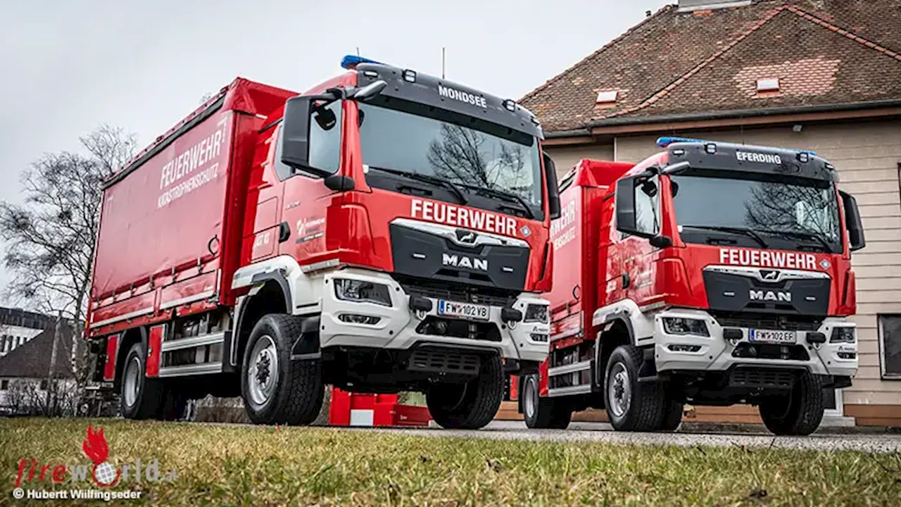 Freiwillige Feuerwehren Mondsee und Eferding erhalten neue Katastrophenschutzfahrzeuge