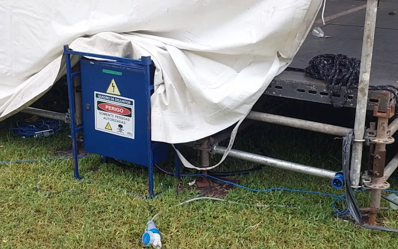 Testemunhas relatam choques antes da chuva em evento que matou jovem eletrocutado