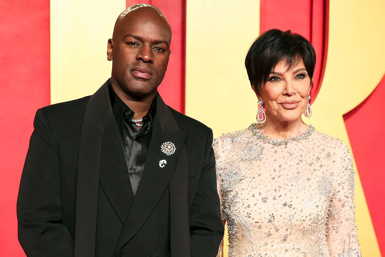 Corey Gamble Looks Almost Unrecognizable at a 2024 Oscars Party with Kris Jenner — Because He Shaved!