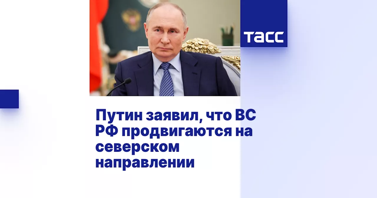 Путин заявил, что ВС РФ продвигаются на северском направлении