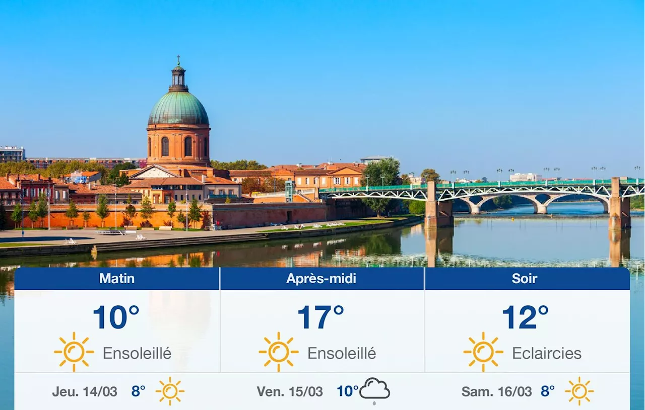 Météo Toulouse: prévisions du mercredi 13 mars 2024