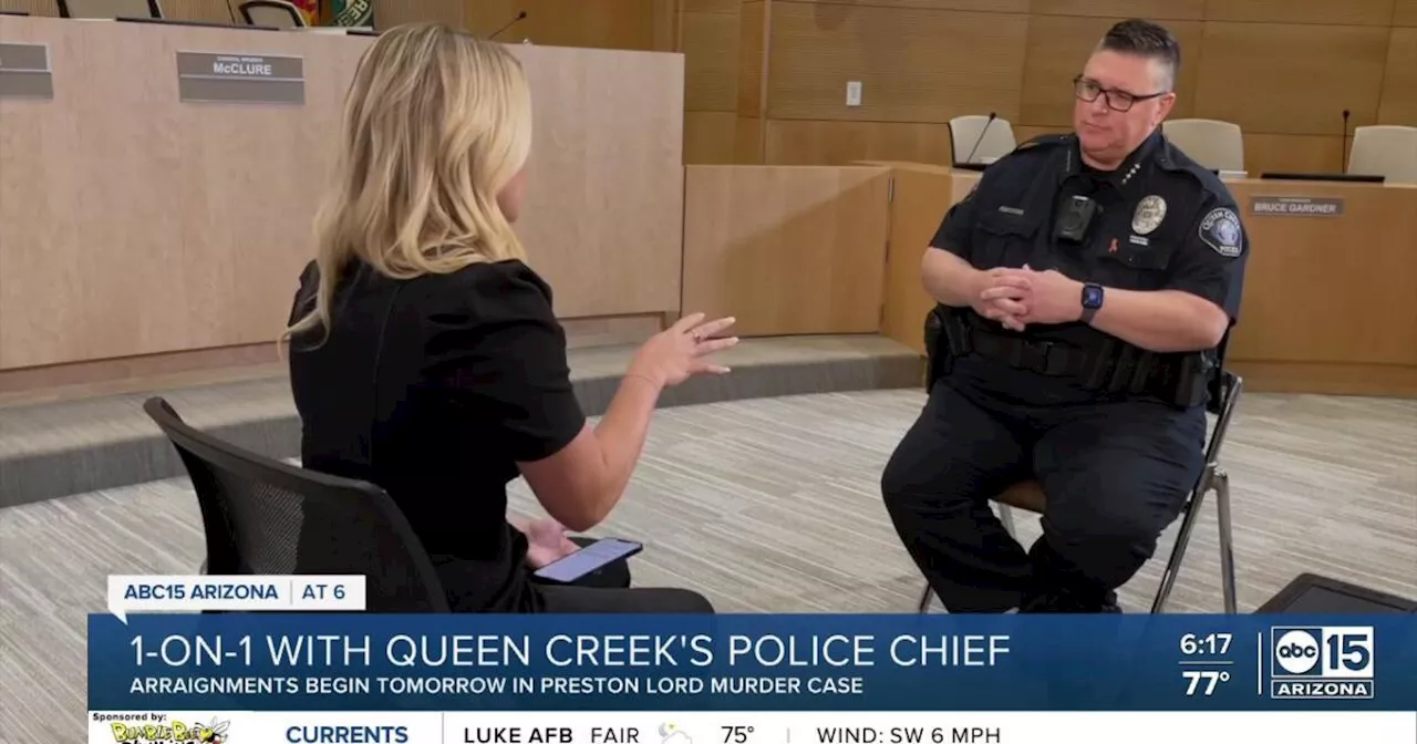 Queen Creek police chief discusses Preston Lord case for first time after arrests