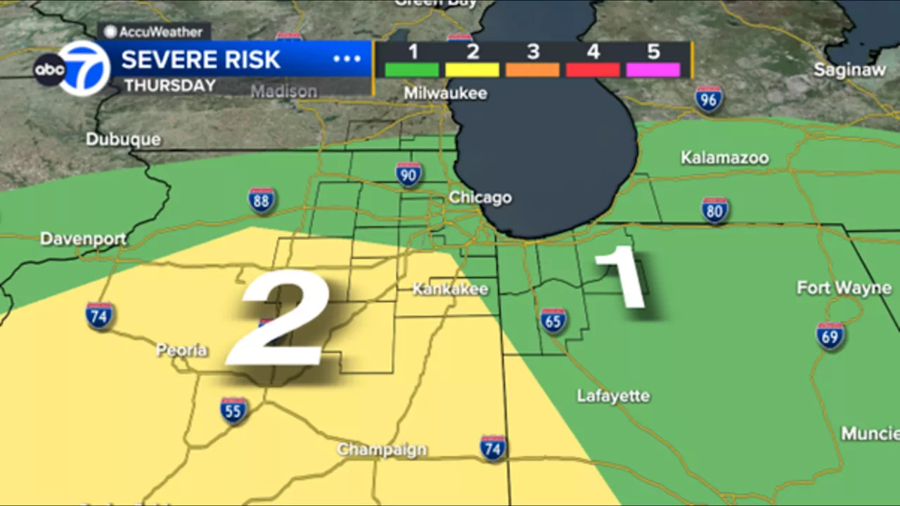 Chicago weather forecast includes slight risk of severe storms Thursday