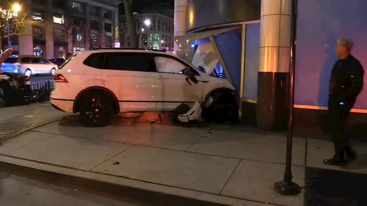 Crash sends car into AT&T store on Michigan Avenue, Chicago police say