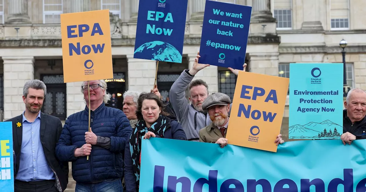 Lough Neagh protectors rally at Stormont with five demands