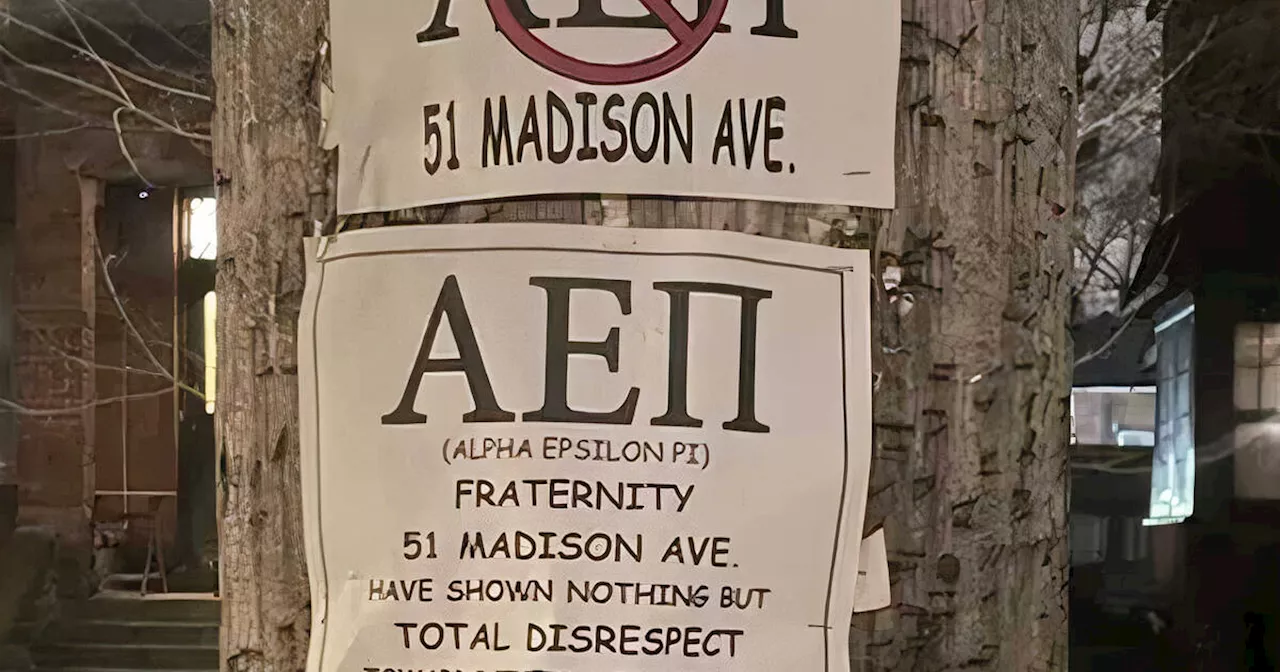 Angry signs pop up in Toronto neighbourhood complaining about loud frat parties