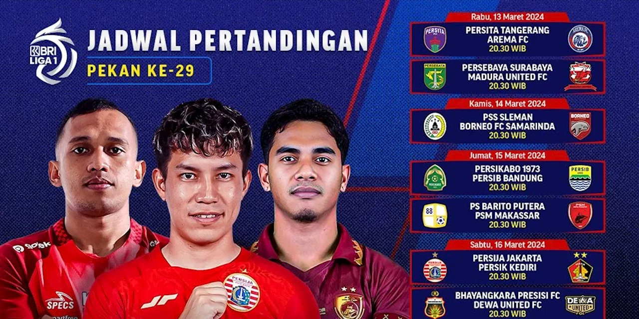 Jadwal Siaran Langsung BRI Liga 1 2023/2024 Pekan 29 di Vidio, 13-17 Maret 2024