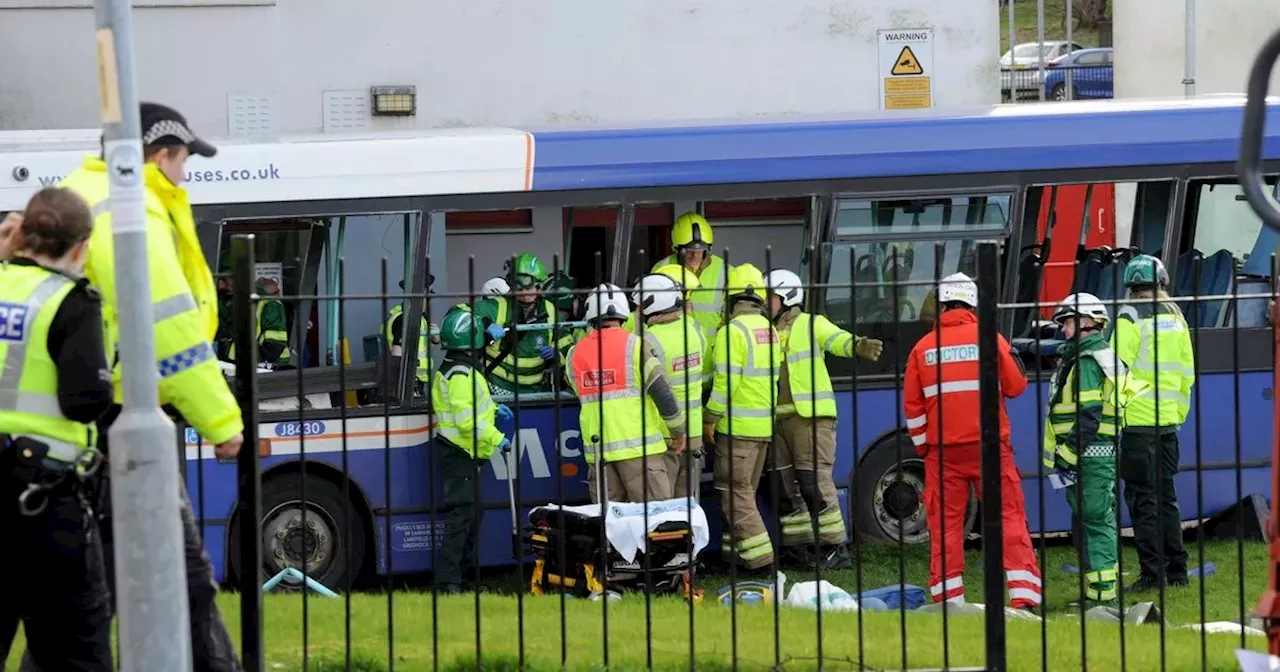 Driver rushed to hospital after bus smashes into block of flats in Paisley