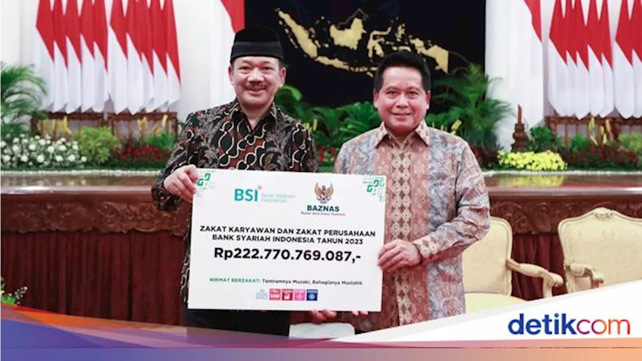 BSI Bayar Zakat Perusahaan Rp 222,7 M ke Baznas, Naik 29% dari Tahun Lalu