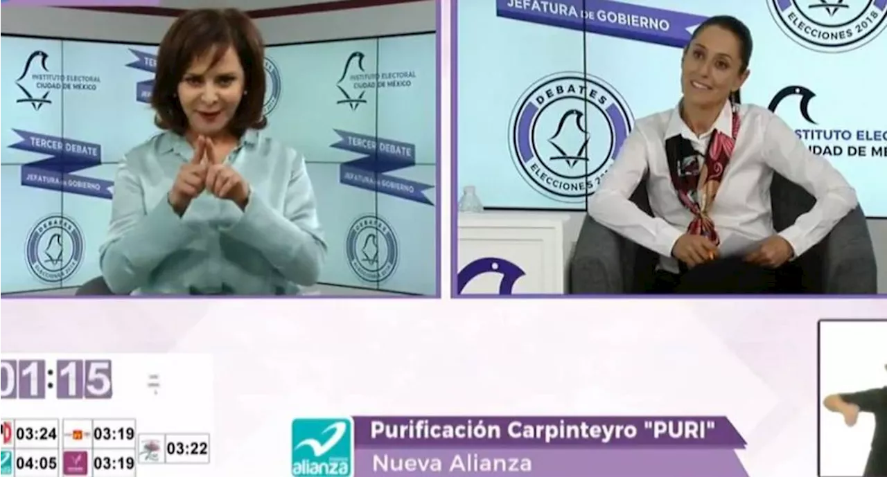 El internet de las cosas y otros momentos de aquel debate de 2018 entre Claudia Sheinbaum y 'Puri' Carpinteyro