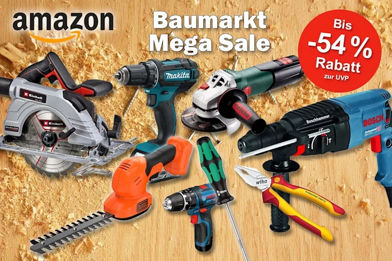 Heimwerker und Baumarkt Mega Sale bei Amazon: Top Rabatte bis 54% auf Marken wie Bosch, Makita, Metabo, Wera