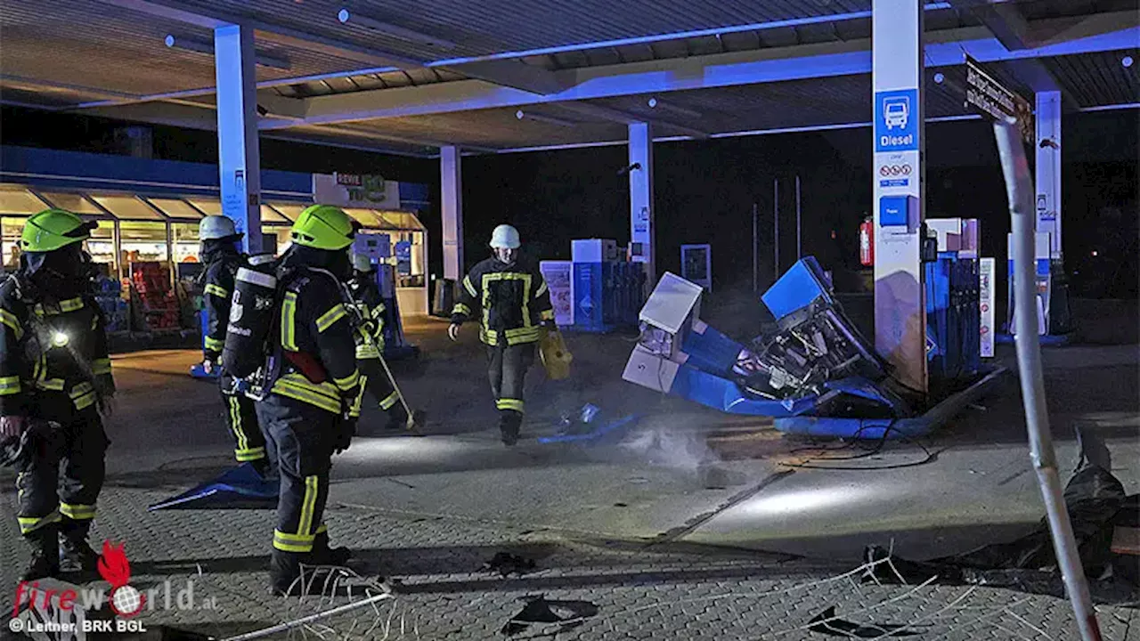 Bayern: 25-Jähriger reißt mit VW-Golf Zapfsäule an Tankstelle um → vier Leichtverletzte in Bad Reichenhall