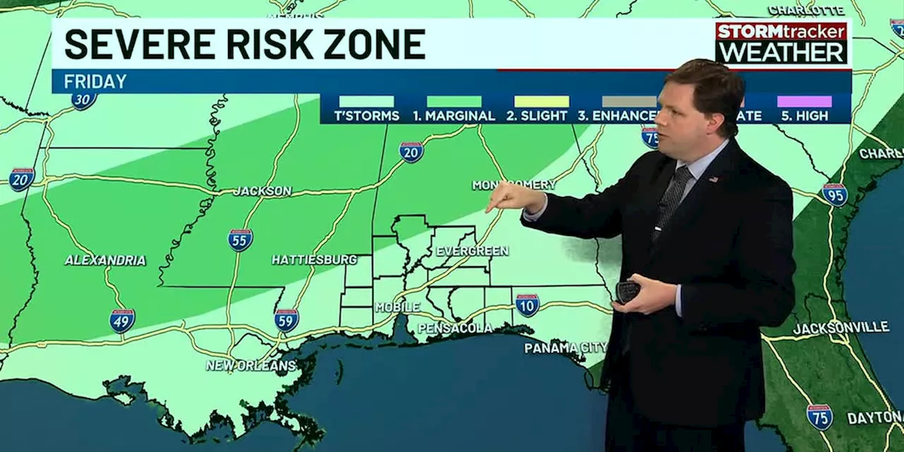 Changes across the Gulf Coast; storms likely by Friday