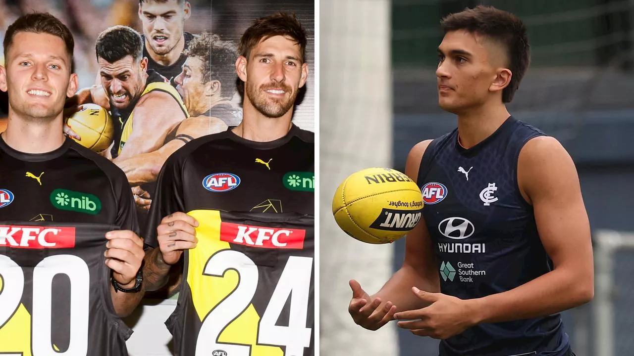 Tigers axe four including pair of recruits; Blues’ surprise call on debutant: AFL Teams