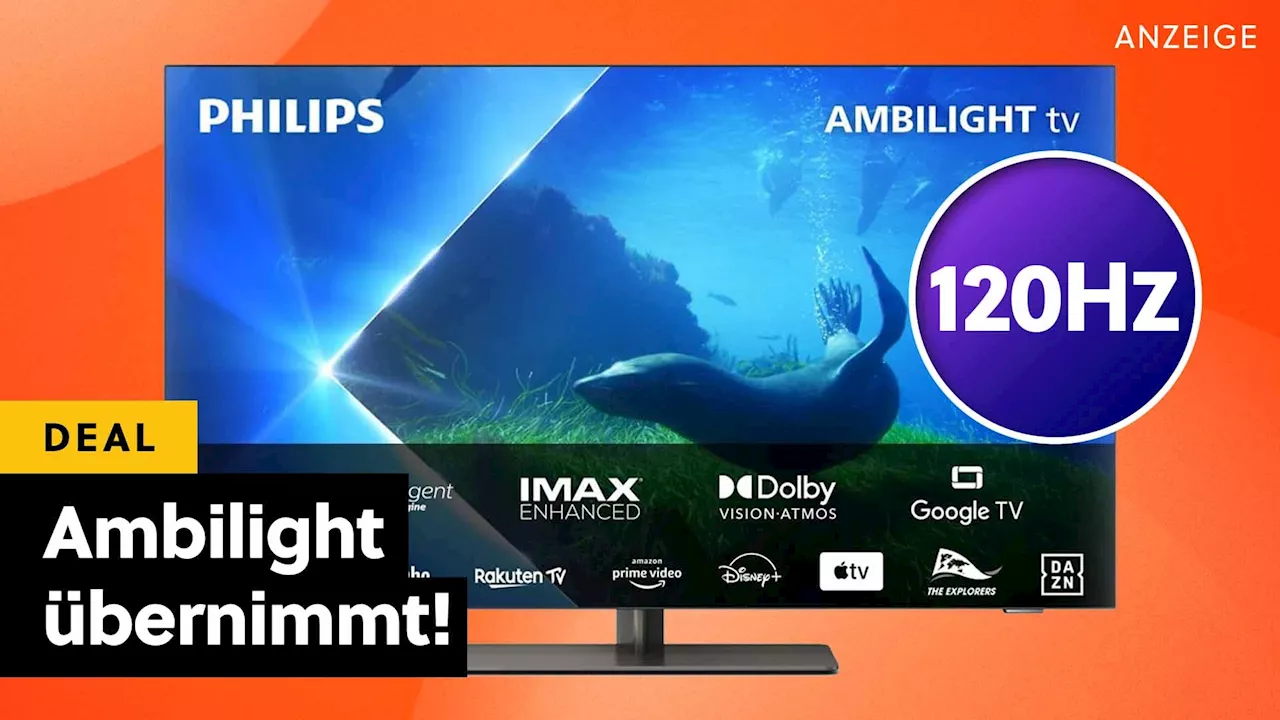 OLED, Ambilight & 55 Zoll: Bockstarker 4K-Smart-TV von Philips mit 120Hz zum Spitzenpreis bei Amazon