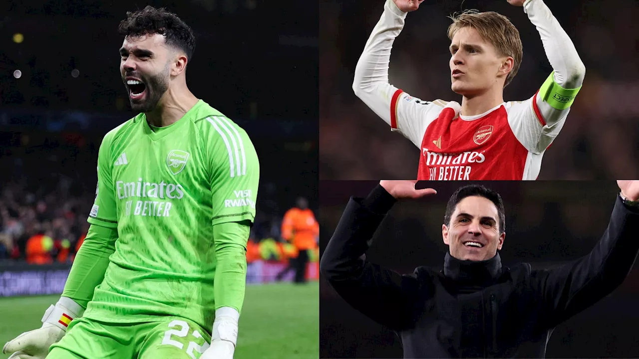 Arsenal player ratings vs Porto: David Raya reigns supreme! Goalkeeper's penalty heroics secure Champions League progress after Martin Odegaard's magical assist