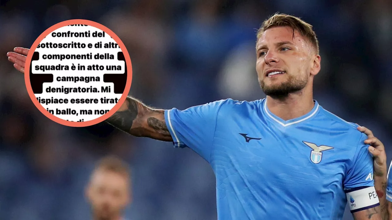 La grave accusa di Immobile: 'È in atto una campagna denigratoria contro i giocatori della Lazio'