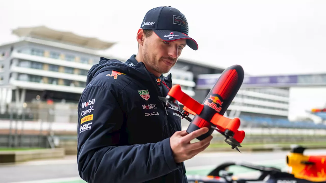 World’s fastest drone traces Max Verstappen’s F1 car like a bullet