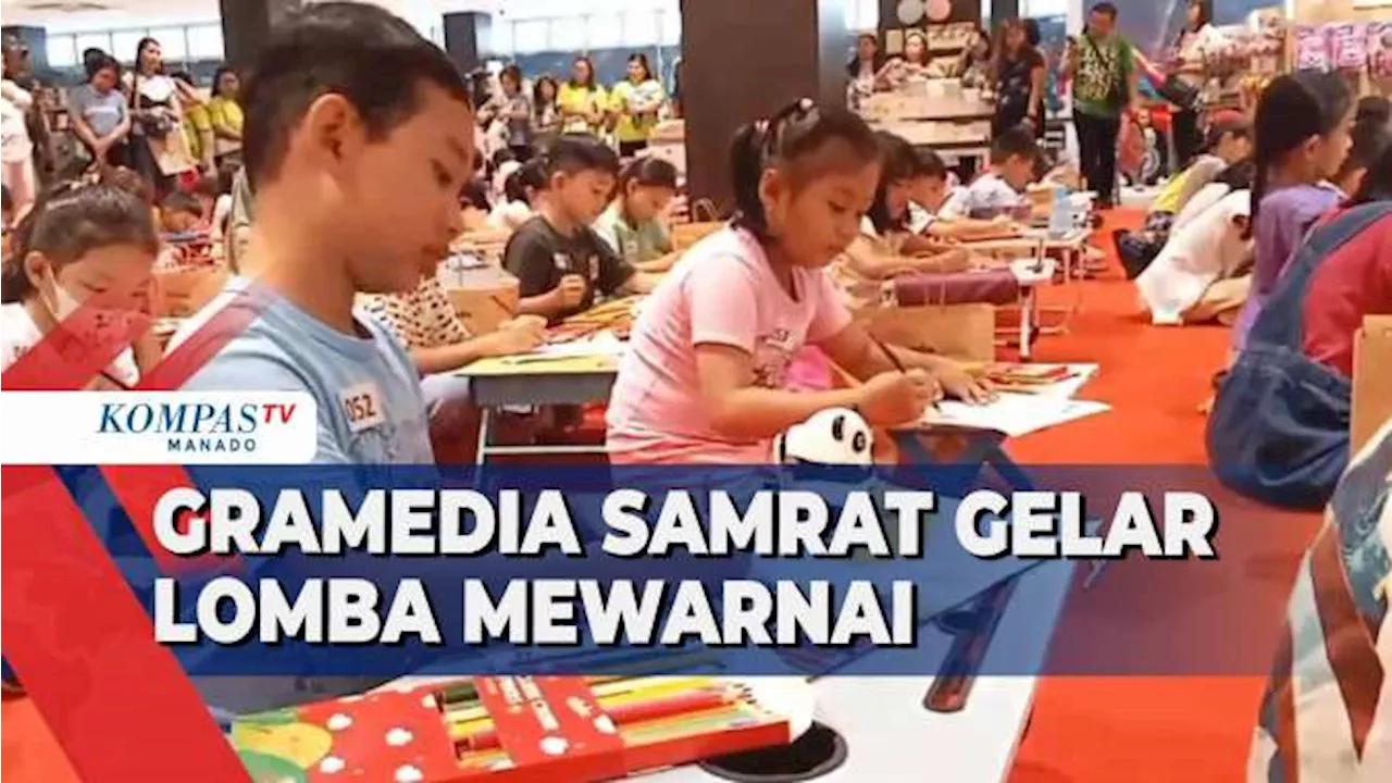 Toko Gramedia Samrat dan Estudee Menggelar Lomba Mewarnai