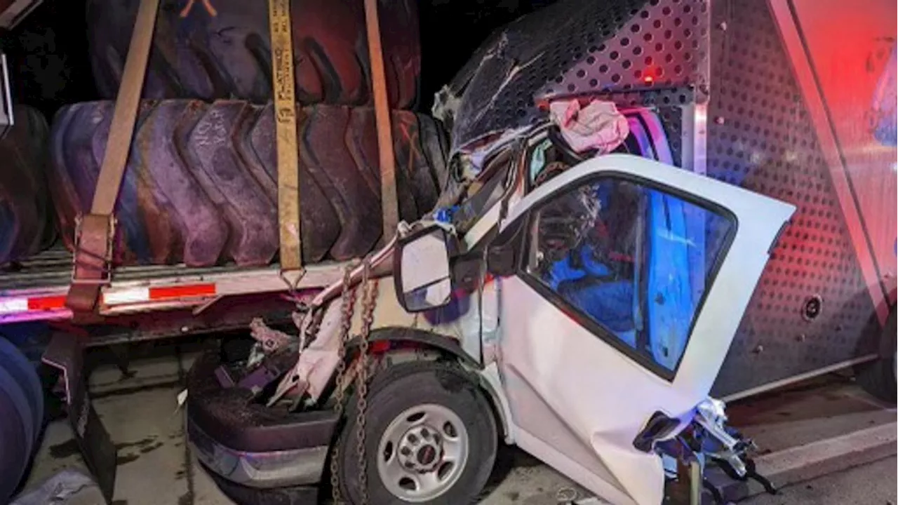 Driver in serious condition after box truck slams into semi trailer on I-15 through Orem