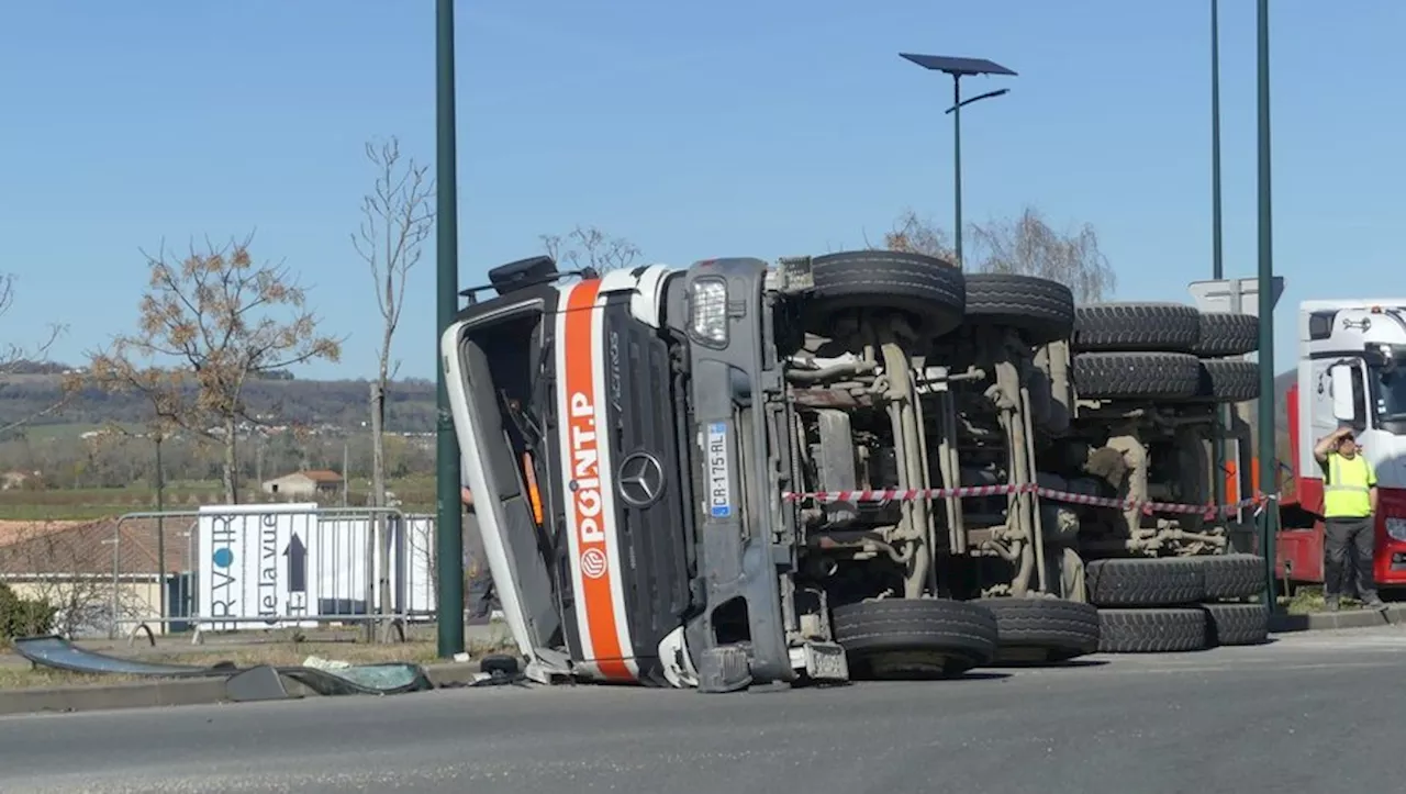 Un camion s'est renversé près d'Agen mercredi matin