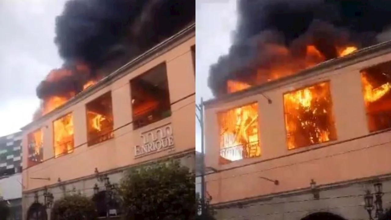 Vecinos de Tlalpan reportan fuerte incendio en restaurante Enrique